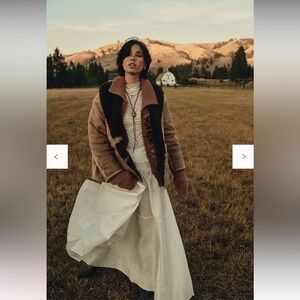 NWOT free people Emery Drop-Waist Midi Skirt